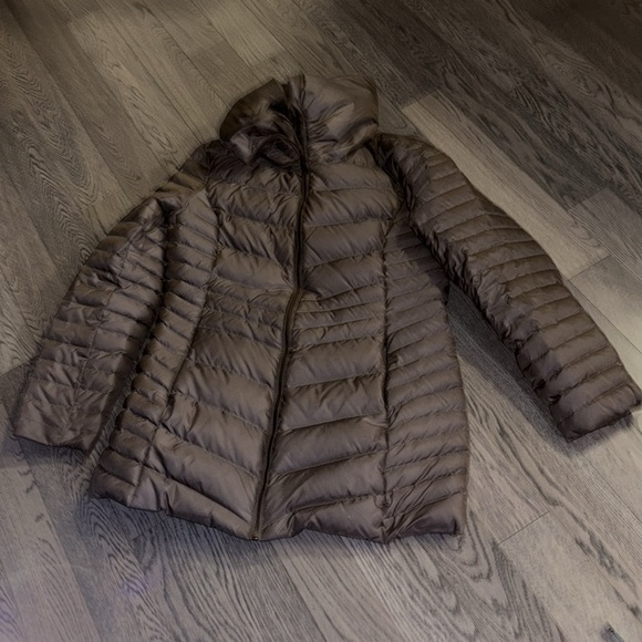 Danier brown padded midi Length brave cold winter jacket Sz M - Picture 15 of 16